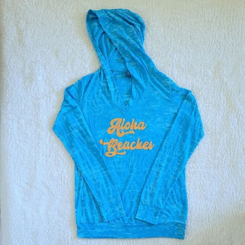 Next Level Apparel "Aloha🤙 Beaches🏖" Burnout Hoodie